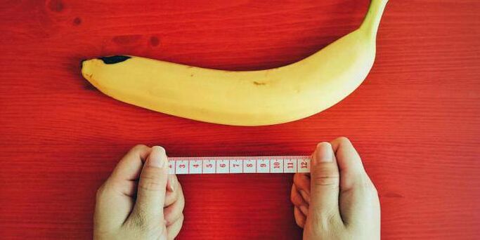 измерение полового члена перед увеличением на примере банана
